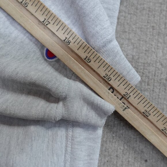Vintage Champion Sweater Medium Gray Reverse Weave USA Blank Warm Up Hoodie - Picture 10 of 10